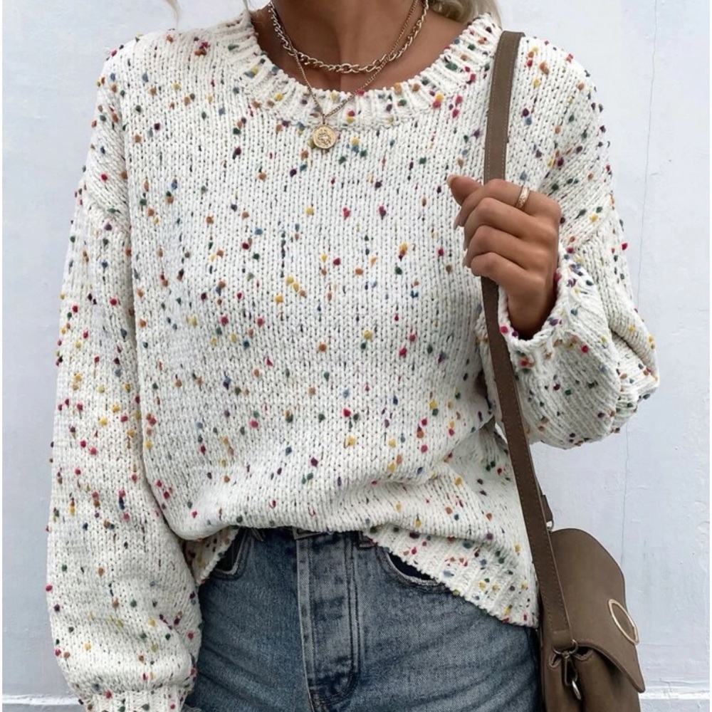 New popcorn knit long sleeve sweater - Picture 2 of 6